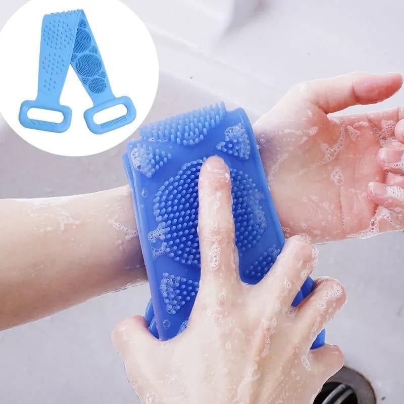Silicone Back Bath Scrubber Belt Multicolor Non-Slip