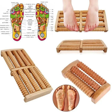 Wooden Foot Massage Roller for Home & Office Relaxation