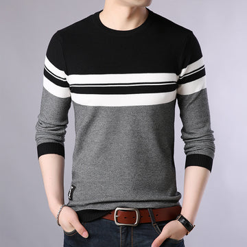 Men Slim Fit Korean Sweater Black Spring